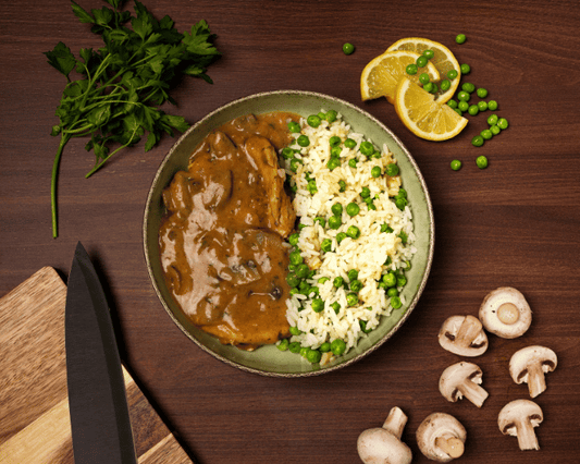 Champignonschnitzel vom Huhn