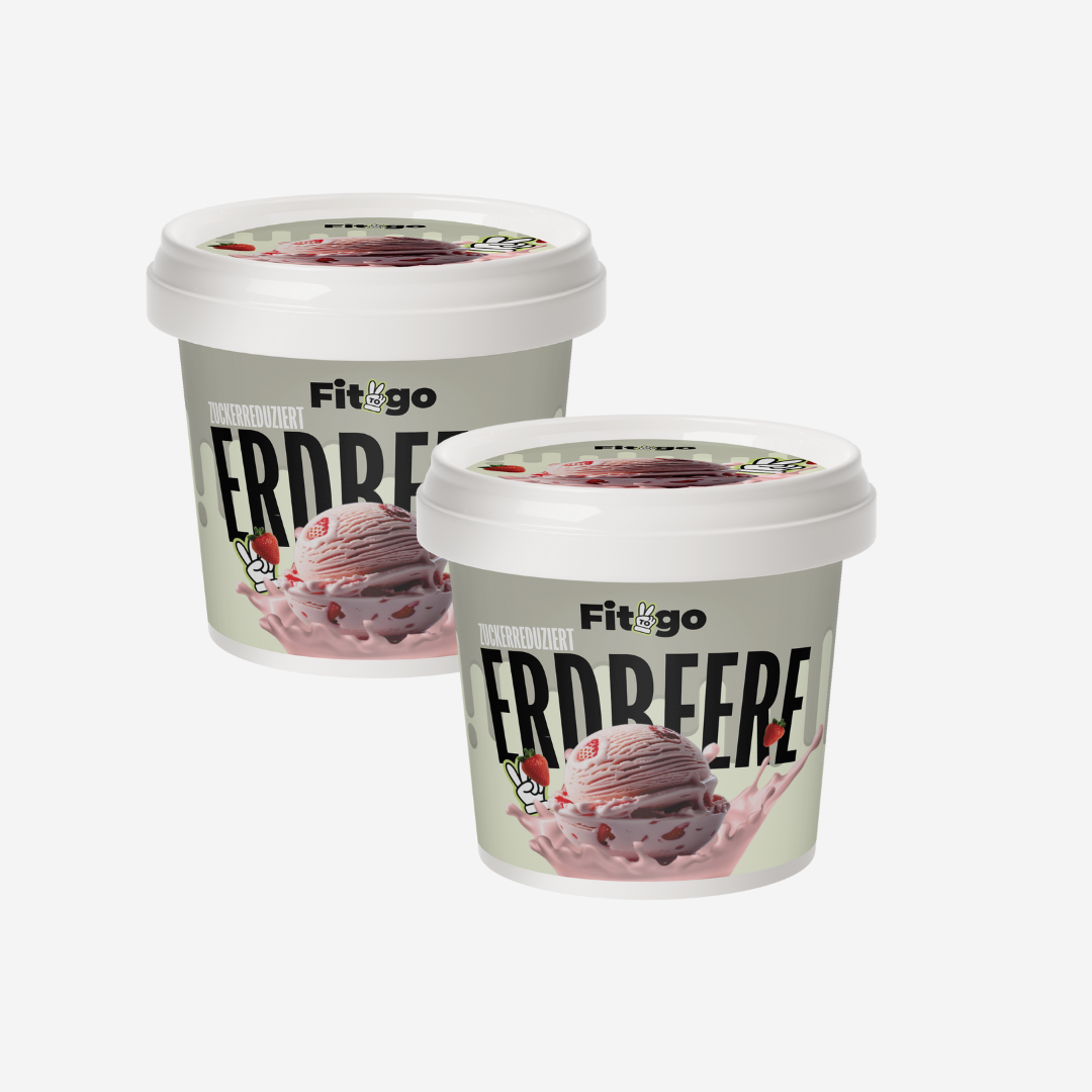2er Pack Erdbeer Protein Eis