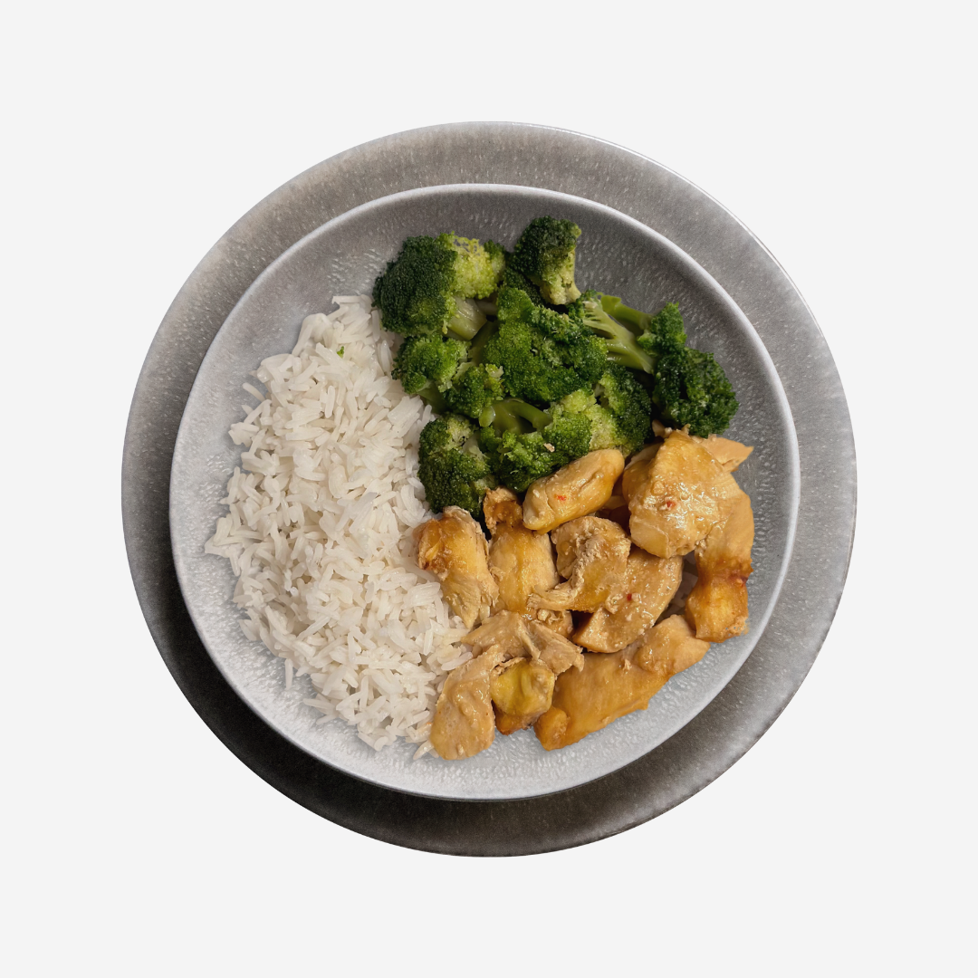 Teriyaki-Huhn mit Brokkoli und Basmatireis